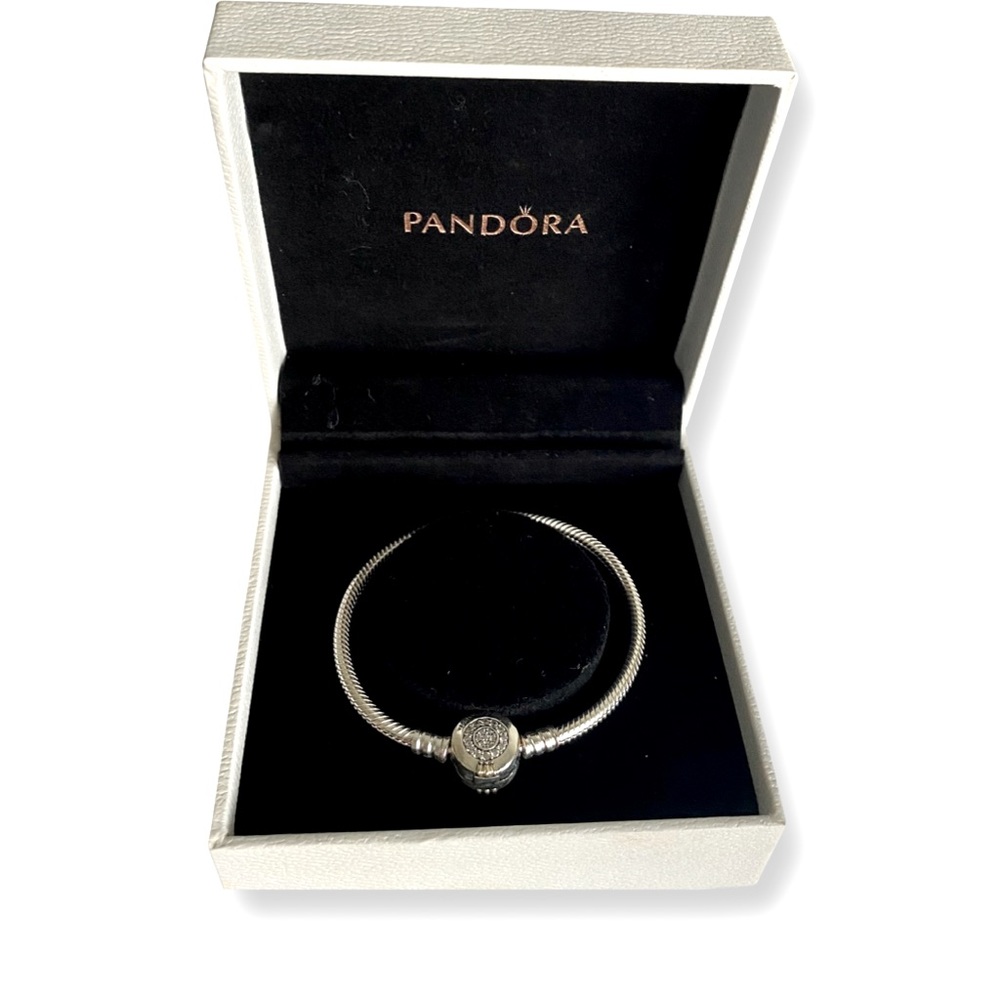 Pandora Moments Sparkling Crown O Snake Chain Bracelet
